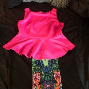 Peplum and pencil skirt set....